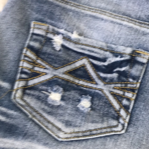 ❤️(43) Awesome stretchy blue jean shorts by Red Rivet. Wonderful cond! Size 7 - Picture 7 of 8